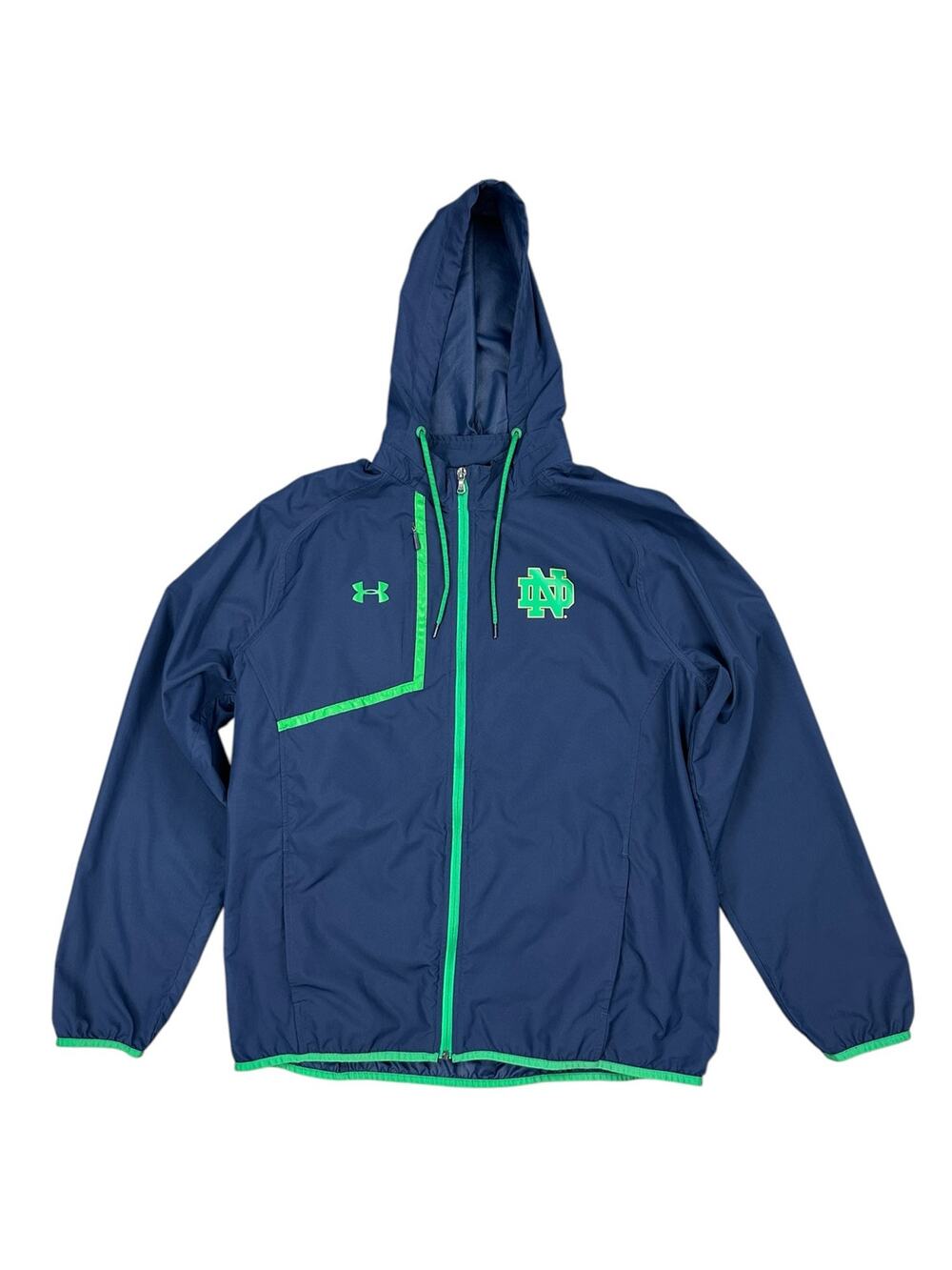 Under Armour Notre Dame Fighting Irish Storm Full Zip Hood Windbreaker Jacket— M